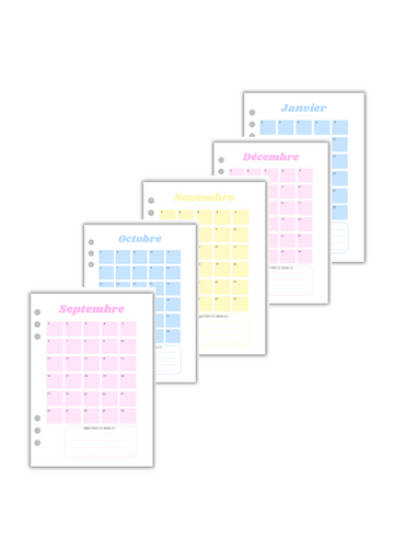 Pages Calendrier Mensuel