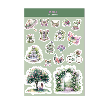 Planche de stickers Flora