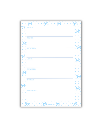 Bloc-notes WEEKLY PLANNER