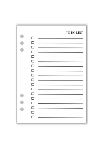 Page To Do List ( Recto-Verso )