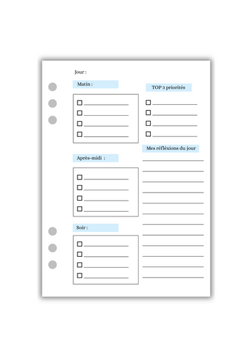 Page Daily planner soft