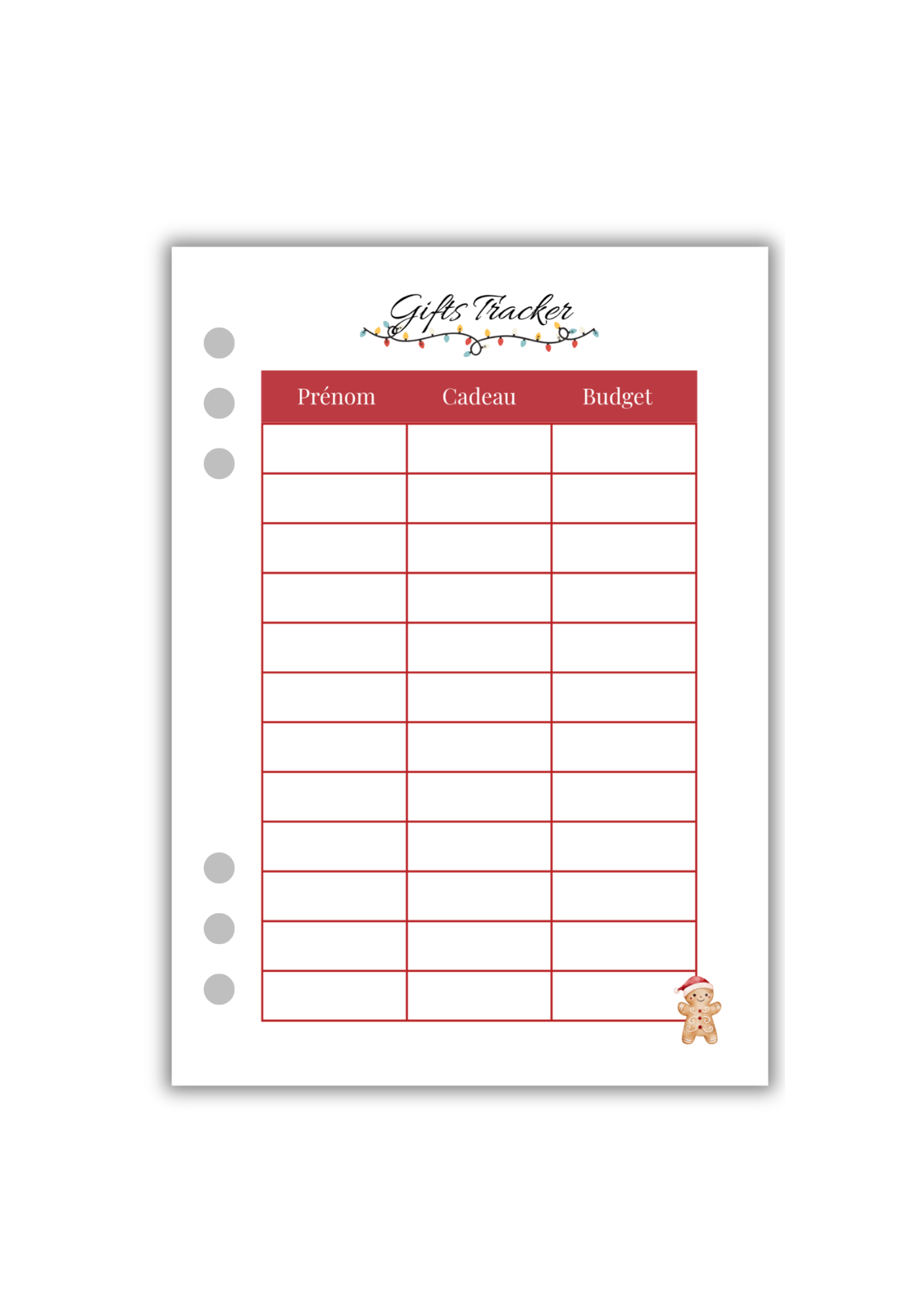 Page Gifts Tracker (Recto-Verso)