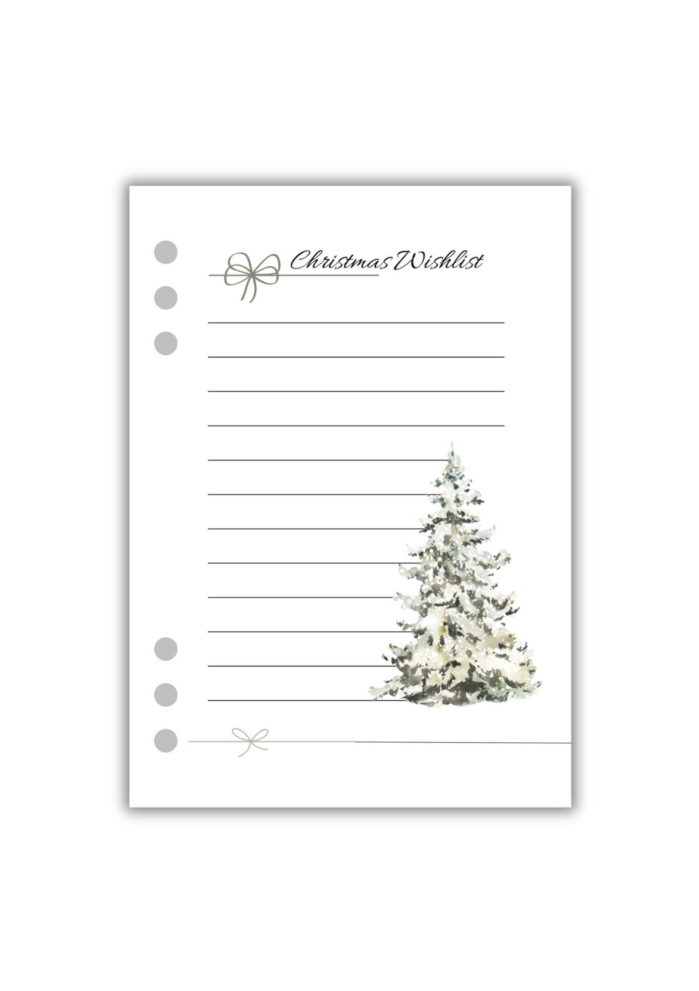 Page Christmas Wishlist