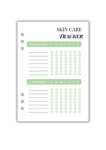 Skin Care Tracker (Recto-Verso)
