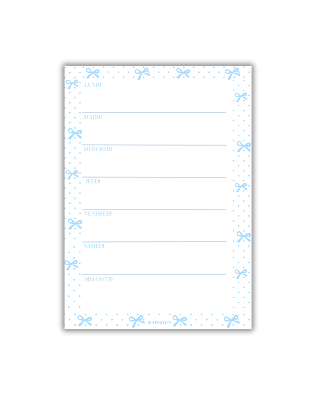 Bloc-notes WEEKLY PLANNER