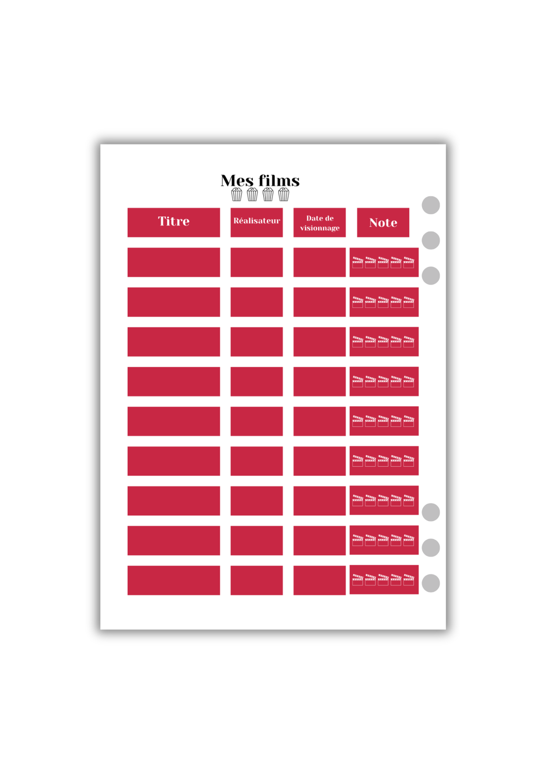 Page Mes Films (Recto-Verso)