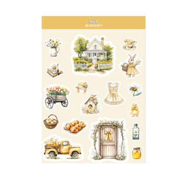 Planche de stickers Miel
