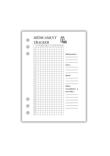 Médicaments Tracker