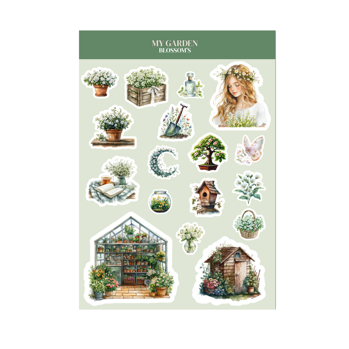 Planche de stickers My Garden